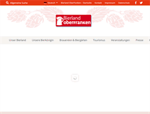 Tablet Screenshot of bierland-oberfranken.de